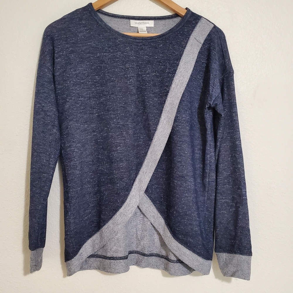 Mothhood Maternity nursing sweater cross front